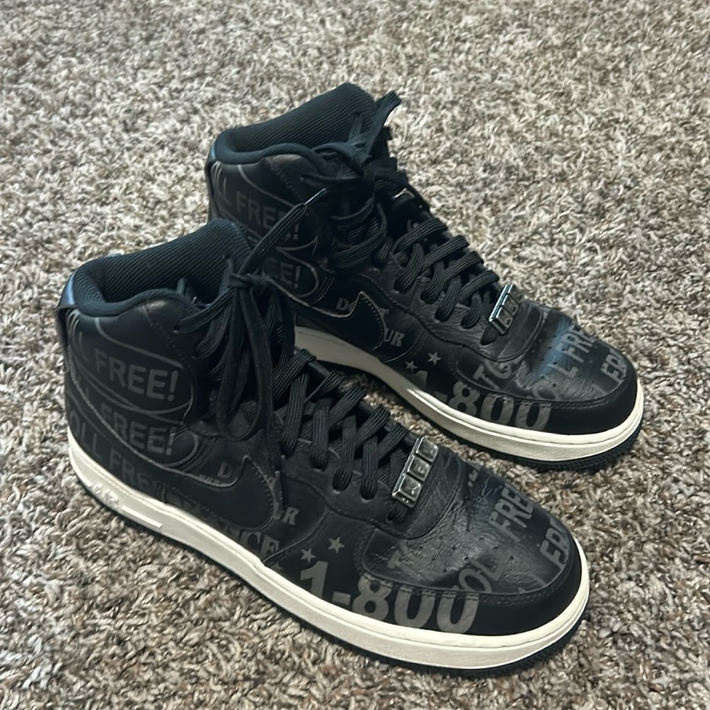 Nike Air Force 1 highs. Toll free. Size is 9.